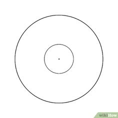 a circle with the center and bottom half drawn