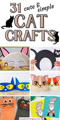 cat crafts for kids that are easy to make and great for halloween or any time of the year