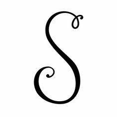 the letter s with swirls on it