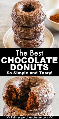 the best chocolate donuts so simple and tasty