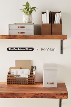 the container store and konmari are on top of each other in this room