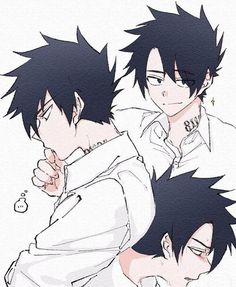 two anime boys with black hair and glasses, one is holding his arm around the other