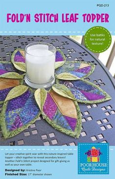 Fold'n Stitch Leaf Topper House Quilt Patterns, Table Topper Patterns, Quilted Table Toppers, Patch Aplique, House Quilts, Table Runner And Placemats, Quilt Designs, Quilted Table Runners, Table Topper