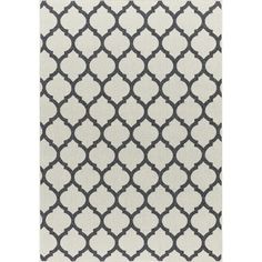 a rug with black and white patterns on it