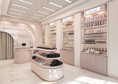 the interior of a cosmetics store