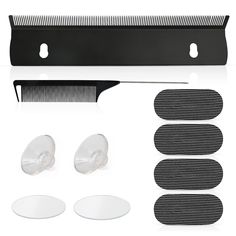 PRICES MAY VARY. Package Included： 1* stainless steel hair extensions holder + 2pcs Suction Cup + 2pcs Nano Tape Sticker+1* hair Comb+ 4* Bangs Hair Pad Durable Hair Hanger: This hair extensions display is made of stainless steel,for styling are sturdy and not easy to break or deform, lightweight so that you can stick them on the wall firmly, which can be applied repeatedly for a long time Easy To Use:Our hair extensions holder is designed with various fine and smooth teeth, which can help stret Hair Extensions Display, Hair Hanger, Hair Extension Holder, Hair Storage, Hair Knots, Hair Product Storage, Hair Holder, Tape Ins, Fine Tooth Comb