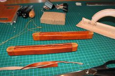 the tools are laying out on the table to be used for making handmade items