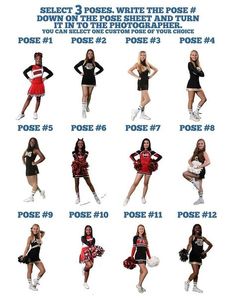 the cheerleaders are posing in their uniforms for an advertisement or photo shoot to promote