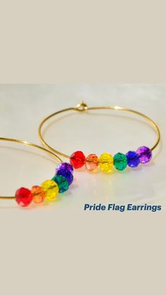 Pride Jewelry Diy, Lgbtq Earrings, Lgbtq Jewelry, Pride Accessories, Flag Earrings, Rainbow Choker, Beaded Shell, Pride Jewelry