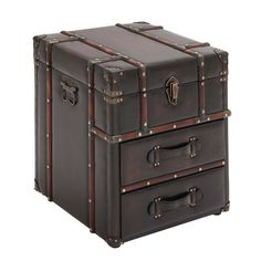 an old fashioned trunk with two drawers