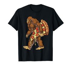 PRICES MAY VARY. Funny Bigfoot Carrying A Pepperoni Pizza Design. This cute Sasquatch graphic print for pizza lovers or food lovers. This illustration is for bigfoot lovers, sasquatch lovers, hunters, campers, hikers, research team, and national park rangers. This cool graphic art style is also great for hunting, camping, and hiking outdoor. Get this bigfoot design for men, women, boys, girls who believe that Bigfoot is a real undefeated hide and seek champion. Lightweight, Classic fit, Double-n Pizza T Shirt, Funny Bigfoot, Park Rangers, Pizza Tshirt, Pizza Design, Gifts Men, Pizza Funny, Funny Men, Mens Cotton T Shirts