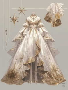 Elegant Dress Design, Majestic Dress, Fairytale Fashion