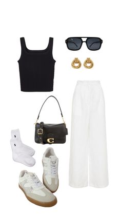 Outfit Inspo Simple, Outfit Concert, Samba Outfit, Black And White Outfit, Going Out Outfit, Outfit Simple, Looks Pinterest, Clean Girl Aesthetic, Europe Outfits