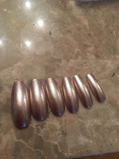 Set Of Painted Rose Gold Long Coffin Nails choose your shape Nails Inspiration Classy, French Acrylics, Dashing Diva, Coffin Nails Long, Nails Coffin, Manicure Tools, False Nail, Nail Gel