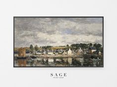 an image of a painting on the wall above it that says sage paint & wood