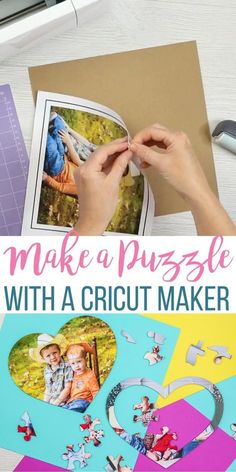 make a puzzle with a cricut maker for kids to learn how to use it