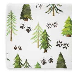 forest changing pad cover Woodland Crib Sheets, Nursery Ideas Boy, Woodland Crib, Woodland Trees, Woodland Nursery Theme, Baby Sleep Problems, Gender Neutral Nursery, Woodland Baby, Changing Pad Cover