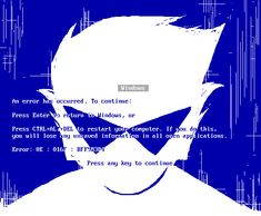 an image of a man in blue and white with the text, i'm error occurred to continue