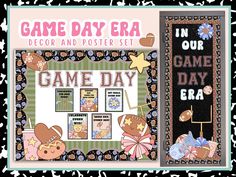 the game day era poster set is displayed