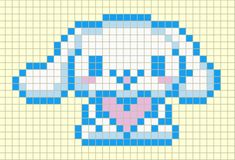 a cross stitch pattern with a blue and white skull