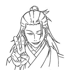 the character from naruta is holding up his hand and pointing to it with both hands