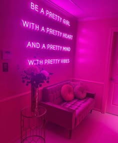 Be a Pretty Girl Neon Sign Ambiguous Quotes, Lash Room Ideas, Esthetician Room Decor, Esthetician Room, Commercial Signs, Lash Room, Salon Suites, Beauty Room Decor, Beauty Room Design