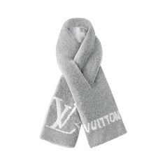 LOUIS VUITTON® - Damoflage Scarf - Light Grey Micro Bags, Louis Vuitton Official Website, Trunk Bag, Knit Style, Wallet Pouch, Louis Vuitton Official, Buckle Shoes, Silver Jewelry Fashion, Monogram Bag