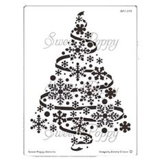 Snowflake Tree Stencil by Sweet Poppy Stencils Sweet Poppy Stencils, Snowflake Tree, Tree Stencil, Rewards Program, The Deep, Poppies, Gift Card, Stainless Steel