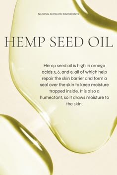 Hemp Seed Oil Benefits Hair, Hemp Seed Oil Benefits Skin, Hemp Aesthetic, Everyday Skincare, Skincare Benefits, Skincare Regimen