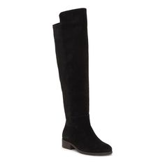 PRICES MAY VARY. FEATURE: Knee high fashion boots for women, pointy toe, low heel, faux suede. Stretchy materila, made with a full elasticated leg for most shape calf fitting as possible. DESIGN: These boots have a low-heeled design that keeps your feet comfortable in any weather. Classic solid color suede, elegant yet stylish, is a must-have item in your wardrobe. FINEST QUALITY: Classic knee-high boots with improved synthetic suede and synthetic lining, elastic thick soles provide strong cushi Low Heel Black Knee High Boots, Jeans Tips, High Fashion Boots, Long Black Boots, Indoor Shoes, Walking Street, Black Knee High Boots, Suede Fashion, Chunky Block Heels