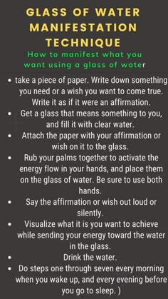 Watch this Idea Pin by @manifestingmoneywithme · Glass Of Water Manifestation Technique. How To Manifest What You Want With A Glass Of Water Manifestation Meditation, Glass Of Water, Wealth Affirmations, Law Of Attraction Tips, Manifestation Law Of Attraction, Law Of Attraction Affirmations, Manifesting Money