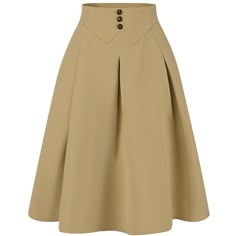 In the classic and basic design, a solid casual work skirt is versatile with any top and shoes. Flowy and breathable material, easily shows your body curve and elongates your legs. The pleated design and midi length give you a lovely and playful look. Suit for summer/autumn/spring and many occasions, such as Work, Office, Casual, Coffee Shop, Daily, Date, Business, Formal, Weekend, etc. Pencil Skirt Outfits Classy, Suit For Summer, Classy Skirts, Work Skirt, Long Skirt Fashion, Midi Skirt With Pockets, Business Skirt, Button Decor, Ankara Gown Styles