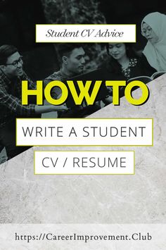 how to write a student cv / resume