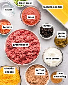 the ingredients to make an easy ground beef recipe