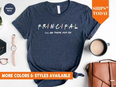 I'll Be There For You Principal Shirt | Friends Themed Principal Long Sleeve | School Principal Shirt | Gift for Principal | Principal Appreciation Gift Idea For a smooth and hassle-free transaction, please read the entire listing, FAQs, policies, and shop announcement. Thank you!💛 MATERIAL This shirt is made of premium quality cotton/polyester blend for a great quality soft feel, and comfortable retail fit. BRAND: Comfort Colors/Gildan Softstyle Disclaimer: The color representation of the shir Lifeguard Shirt, Principal Appreciation Gifts, Principal Appreciation, Ship Captain, Chiropractor Gifts, Cheer Captain, Principal Gifts, Boat Captain, Graduation Shirts