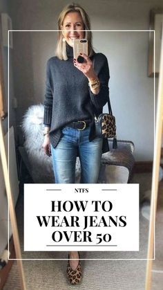 Jeans Over 50, How To Fold Jeans, Wedding Suits For Bride, How To Wear Jeans, Cute Travel Outfits, Classic Outfits For Women, Hiking Outfit Spring, Hiking Outfit Fall, Essentials Aesthetic