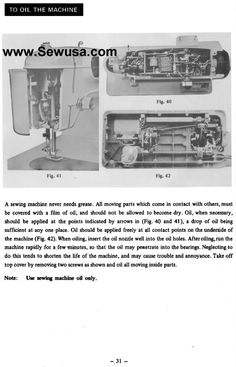 the instruction manual for sewing machine