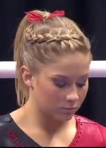 cute gymnastics hairstyles - Bing images More Gymnastics Meet Hair, Sporty Ponytail, Competition Hair, Gymnastics Hair, Cheer Hair, Gym Hairstyles, Swing Dancing, Dance Hairstyles, Athletic Hairstyles