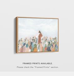 a large group of people standing in front of a white wall with the words framed prints available please check the framed prints section