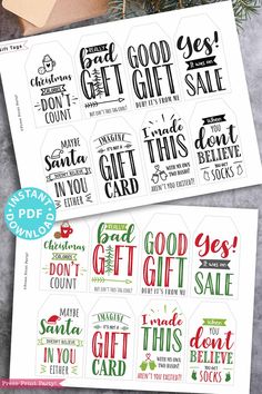 two christmas stickers with the words, i don't get this sale on them