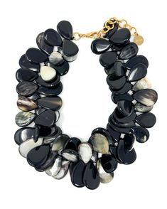 Responsibly Sourced Horn NEST Jewelry Signature Cluster Style 19" plus 3" extension Handcrafted in our TX studio Chunky Statement Necklace, Cluster Necklace, Agate Necklace, Chunky Necklace, Artisan Craft, Wedding Wear, Bead Necklace, Ring Necklace, Horn