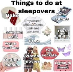 there are many things to do at sleepovers that you can use in the game