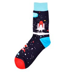 Shop Lift Off Socks at Boogzel Apparel Free Shipping Skateboard Wedding, Sloth Socks, Space Socks, Team Socks, Wedding Socks, Artsy Outfit, Rocket Ship, Lift Off, Sock Animals