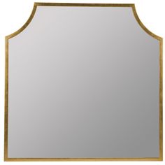 a gold framed mirror on a white background