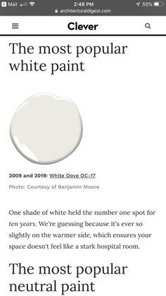 the most popular white paint on the internet