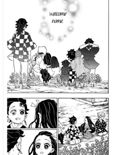 an image of the page from one piece of anime comics, which is in black and white