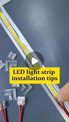 the video shows how to install led light strip installations and installation tips for electrical wiring