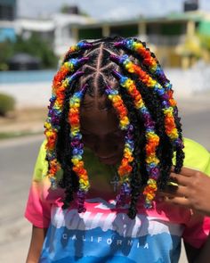 Rainbow Hairstyles, 19 Birthday, Butterfly Locs, Braiding Styles, African Hair Braiding Styles, Ethnic Hairstyles, African Hair, Rainbow Butterfly, Hair Braiding