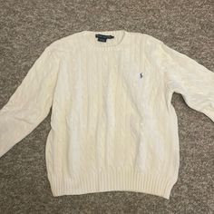 In Perfect Condition, Just Dry Cleaned. Fashion Core, Sweaters Vintage, Tom Boy, Wishlist 2024, Vintage Ralph Lauren, Ralph Lauren Sweaters, Lauren White, Banana Republic Sweater, Polo Sweater