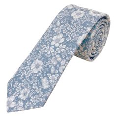 PRICES MAY VARY. Luxury Skinny Necktie – A stylish, yet casual look these men’s skinny ties can fit both formula wear and dress-down styles, so you can wear them for parties, events, weddings, or family pictures. Long, Easy-Knot Length – Our skinny ties for men are 57” in length and 2.36” wide which makes it easier to tie a wide range of classic knots including the Windsor, Four in Hand, Eldredge, and Trinity. Smooth Cotton – Our skinny neckties for men are cotton material that makes them softer Mens Suits For Wedding, Black Suit With Dusty Blue Tie, Coastal Wedding Attire, Garden Wedding Groom Attire, Dusty Blue Tie, Blue Suit With Floral Tie, Spring Wedding Groom Attire, Blue Tie